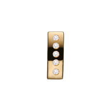 Load image into Gallery viewer, Topaz Double Charm Bead Charm, Hand Crafted in 925 Sterling Silver finished with either Rhoduim Plating or 18kt Gold and further embellished with Five White Topaz  gemstones