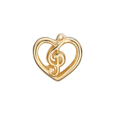 Load image into Gallery viewer, Music Love Bead Charm, Hand Crafted in 925 Sterling Silver finished with either Rhoduim Plating or 18kt Gold