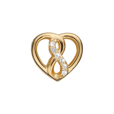 Load image into Gallery viewer, Eternity Bead Charm, Hand Crafted in 925 Sterling Silver finished with either Rhoduim Plating or 18kt Gold and further embellished with Six White Topaz  gemstones