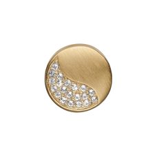 Load image into Gallery viewer, Moon Shine Bead Charm, Hand Crafted in 925 Sterling Silver finished with either Rhoduim Plating or 18kt Gold and further embellished with Twenty White Topaz  gemstones