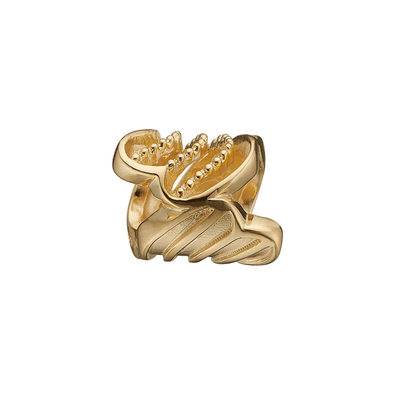 Twist of Joy Bead Charm, Hand Crafted in 925 Sterling Silver finished with either Rhoduim Plating or 18kt Gold