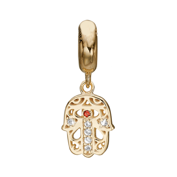This beautifully designed & handcrafted Hamsa Charm with 7 gemstones (Topaz & Garnet) takes inspiration from two Mediterranean amulets, believed to offer the wearer heavenly protection from the evil eye. Our Bracelets are expertly handcrafted in 925 Sterling Silver and finished in either 18ct Gold or Rhodium Plating.