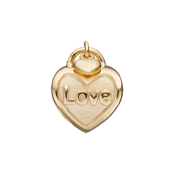 The biggest of smiles are not found on one's face but are locked inside one's heart. The Love Lock Charm is designed with a heart attached to a heart shaped bead charm with LOVE embossed on it.  The perfect charm to give to one you Love is handcrafted in Silver and finished in either an 18ct Gold or Rhodium Plating