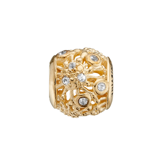 This stunning Fireworks Charms has six White Real Topaz Gemstones at the end of the engraved and laced smoke trails bring that celebration sensation onto your wrist. What special celebration will this charm remind you of? Charm is handcrafted in Silver and finished with either an 18ct Gold or Rhodium Plating