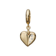Load image into Gallery viewer, The Treasured Secret Hanging Charm, crafted in Sterling Silver &amp; available in Silver or with an 18ct Gold Finish. Love is a precious feeling between two people, and like anything valuable it needs to be safely treasured, and this charm is one way of showing your loved one how much your treasure thier love.