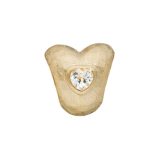 Load image into Gallery viewer, The So Precious Charm, hand crafted in Sterling Silver &amp; available in Silver or with an 18ct Gold Finish. The shape of the Heart has forever been a symbol of love. This Heart shaped charm is more special as comes with a genuine Topaz gemstone. Wear as a reminder of your loved one, or gift to the woman that you love.