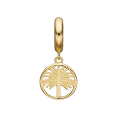Load image into Gallery viewer, The Victory Hanging Charm, handcrafted in Sterling Silver &amp; available in Silver or with an 18ct Gold Finish. The Palm is not only a symbol of Victory and Triumph but also of Peace, and Eternal Life. Great gift for friend that just passed their exams, driving test or even who has just Graduated.
