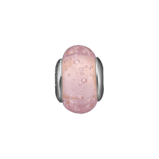 Load image into Gallery viewer, Bubbly Pink Globe Murano Glass, Hand Crafted in 925 Sterling Silver finished with either Rhoduim Plating or 18kt Gold