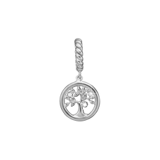 Load image into Gallery viewer, Topaz Tree of Life Hanging Charm Silver with Gemstones