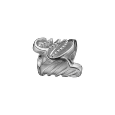 Load image into Gallery viewer, Twist of Joy Bead Charm, Hand Crafted in 925 Sterling Silver finished with either Rhoduim Plating or 18kt Gold