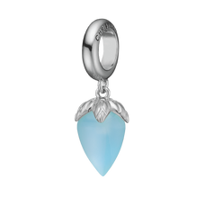 Load image into Gallery viewer, The Blue Chalcedony Pendant and Necklace.  The Colourful Collection by Christina is the perfect way to add a beautiful and colourful REAL gemstone to your jewellery collection.  The Blue Chalcedony is the gemstone of wisdom, virtue and good fortune and it is cut beautifully to make this wonderful pendant