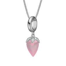 Load image into Gallery viewer, The Pink Chalcedony Pendant and Necklace.  The Colourful Collection by Christina is the perfect way to add a beautiful and colourful REAL gemstone to your jewellery collection.  The Pink Chalcedony is the gemstone of Unconditional Love, Self-Worth, Contentment and Compassion and it is cut beautifully to make this wonderful pendant