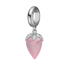 Load image into Gallery viewer, The Pink Chalcedony Pendant and Necklace.  The Colourful Collection by Christina is the perfect way to add a beautiful and colourful REAL gemstone to your jewellery collection.  The Pink Chalcedony is the gemstone of Unconditional Love, Self-Worth, Contentment and Compassion and it is cut beautifully to make this wonderful pendant