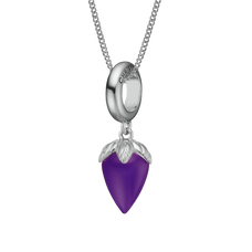 Load image into Gallery viewer, The Purple Chalcedony Pendant and Necklace.  The Colourful Collection by Christina is the perfect way to add a beautiful and colourful REAL gemstone to your jewellery collection.  The Purple Chalcedony is the gemstone of wisdom and astuteness, bringing its wearer good fortune and spiritual insight and it is cut beautifully to make this wonderful pendant