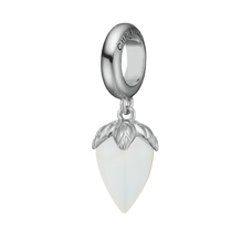 Load image into Gallery viewer, The White Chalcedony Pendant and Necklace.  The Colourful Collection by Christina is the perfect way to add a beautiful and colourful REAL gemstone to your jewellery collection.  The White Chalcedony is the gemstone of new beginnings and endless love and it is cut beautifully to make this wonderful pendant