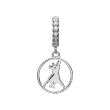 Load image into Gallery viewer, The Let&#39;s Dance Hanging Charm, handcrafted in Sterling Silver &amp; is available in a Silver or Gold Finish.  Dancing together with a partner celebrates the happiness, contentment and the togetherness of two people in love.  Perfect gift to a friend that loves dancing or to celebrate that special relationship.