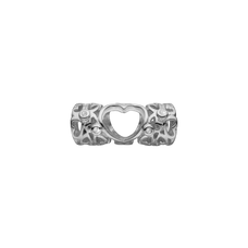 Load image into Gallery viewer, Forever &amp; Ever Tube, Hand Crafted in 925 Sterling Silver finished with either Rhoduim Plating or 18kt Gold and further embellished with Four White Topaz  gemstones