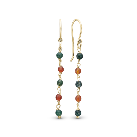 The Carnelian & Moss Agate gemstones have that special earthy tones that are sure to get you noticed.  This Terrestrial Earrings are a truly luxurious addition to any jewellery collection and perfect to wear at any occasion. All the Earrings in our collection are delicately and expertly handcrafted in 925 Sterling Silver and are all available in a Silver or Gold Finish