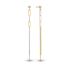 Load image into Gallery viewer, Joined Earrings handcrafted in Sterling Silver and finished with an 18 Gold plating