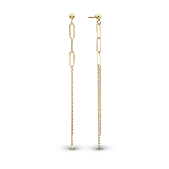 Joined Earrings handcrafted in Sterling Silver and finished with an 18 Gold plating