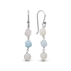 Load image into Gallery viewer, Tranquility Earrings with six Amazonite gemstones exudes soothing tranquility making these exquisite earrings great everyday wear or as that finishing touch to your outfit.&lt;/p&gt;&lt;p&gt;All the Earrings in our collection are delicately and expertly handcrafted in &lt;strong&gt;925 Sterling Silver&lt;/strong&gt; and are all available in a Silver or Gold Finish
