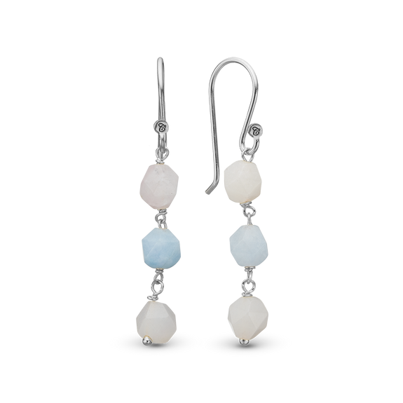 Tranquility Earrings with six Amazonite gemstones exudes soothing tranquility making these exquisite earrings great everyday wear or as that finishing touch to your outfit.</p><p>All the Earrings in our collection are delicately and expertly handcrafted in <strong>925 Sterling Silver</strong> and are all available in a Silver or Gold Finish