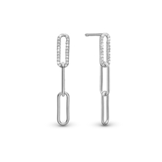 Load image into Gallery viewer, Spirit Earrings handcrafted in Sterling Silver and finished with a Rhodium plating