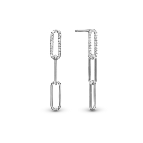 Spirit Earrings handcrafted in Sterling Silver and finished with a Rhodium plating