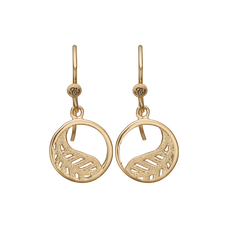 Load image into Gallery viewer, Leaf Hanging Earrings handcrafted in 925 Sterling Silver and availavle in Gold or Silver finish