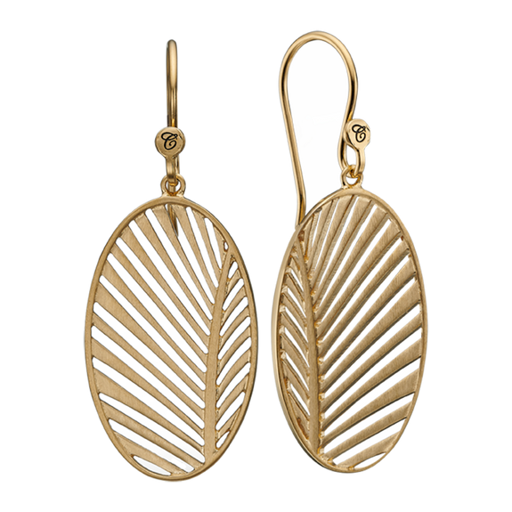 Celebrate your unique awesomeness and positive energy with this beautifully designed earrings in the shape of a Palm Leaf that across eons and cultures has symbolised victory with integrity. For that special touch all the pieces in our Jewellery Collection are delicately handcrafted in 925 Sterling Silver and finished with an 18ct Gold Plating.