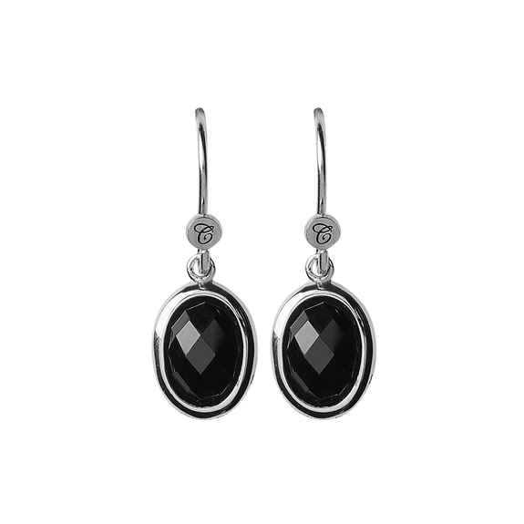 Onyx Dream Hanging Earrings Golds handcrafted in 925 Sterling Silver and availavle in Gold or Silver finish with Real Gemstones