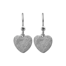 Load image into Gallery viewer, Happy Hearts Hanging Earrings handcrafted in 925 Sterling Silver and availavle in Gold or Silver finish