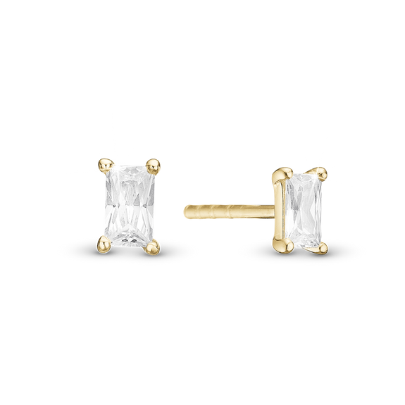 Sparkle Studs handcrafted in Sterling Silver and finished with an 18 Gold plating