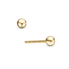 Load image into Gallery viewer, Sphere Single Stud handcrafted in Sterling Silver and finished with an 18 Gold plating