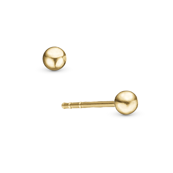 Sphere Single Stud handcrafted in Sterling Silver and finished with an 18 Gold plating