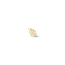 Load image into Gallery viewer, Shiny Leaf Single Stud handcrafted in Sterling Silver and finished with an 18 Gold plating