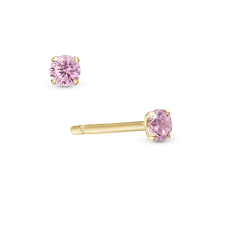Load image into Gallery viewer, Romance Single Stud handcrafted in Sterling Silver and finished with an 18 Gold plating
