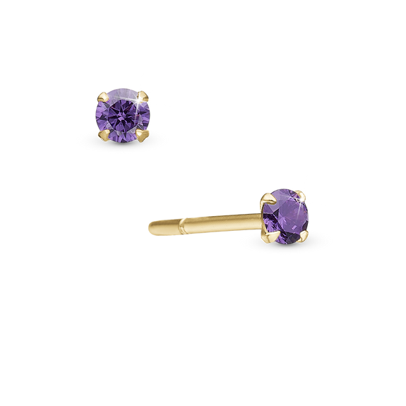 Royalty Single Stud handcrafted in Sterling Silver and finished with an 18 Gold plating