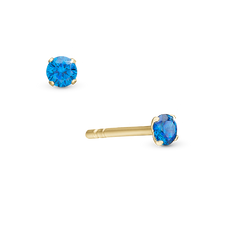 Load image into Gallery viewer, Sky Single Stud handcrafted in Sterling Silver and finished with an 18 Gold plating