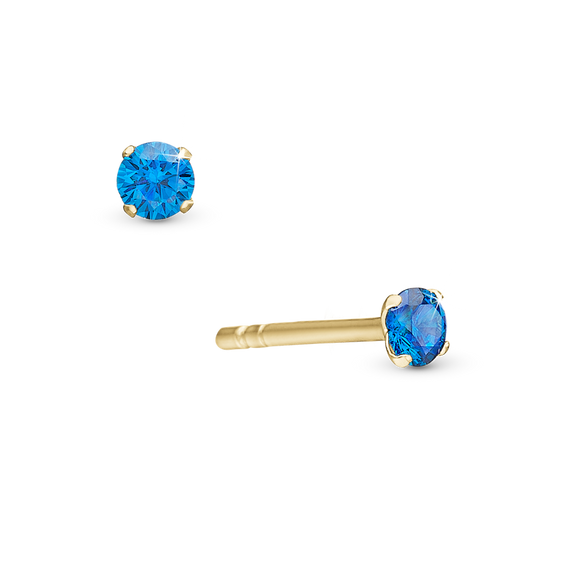 Sky Single Stud handcrafted in Sterling Silver and finished with an 18 Gold plating