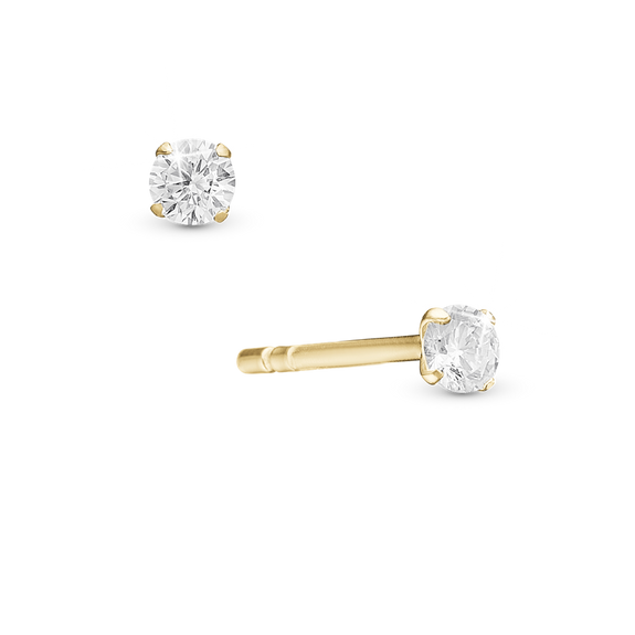 Sparkle Single Stud handcrafted in Sterling Silver and finished with an 18 Gold plating