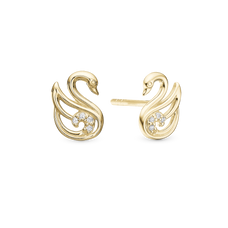 Load image into Gallery viewer, Beauty Stud Earrings handcrafted in Sterling Silver and finished with an 18 Gold plating