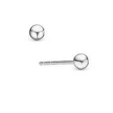 Load image into Gallery viewer, Sphere Single Stud handcrafted in Sterling Silver and finished with a Rhodium plating
