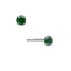 Load image into Gallery viewer, Nature Single Stud handcrafted in Sterling Silver and finished with a Rhodium plating