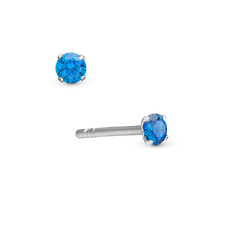 Load image into Gallery viewer, Sky Single Stud handcrafted in Sterling Silver and finished with a Rhodium plating