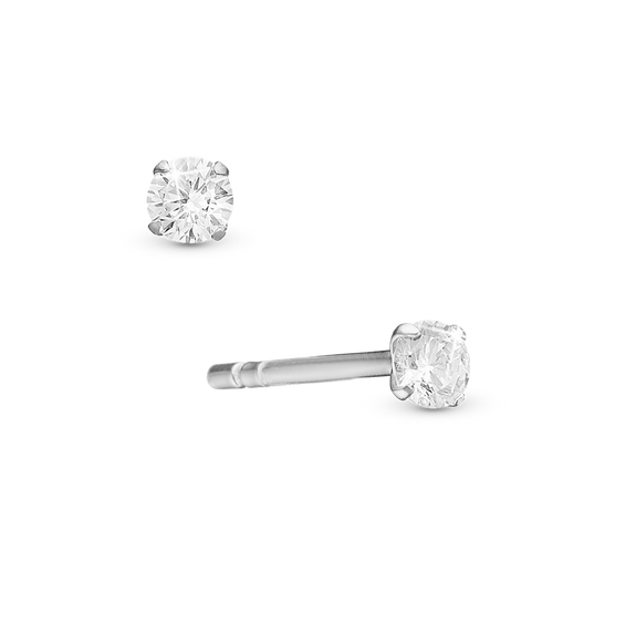 Sparkle Single Stud handcrafted in Sterling Silver and finished with a Rhodium plating