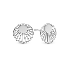 Load image into Gallery viewer, Sunset Stud Earrings handcrafted in Sterling Silver and finished with a Rhodium plating
