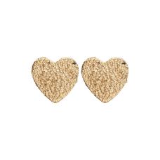 Load image into Gallery viewer, Sparkling Hearts Studs handrcarfted in Sterling Silver and finished with an 18ct Gold Plating