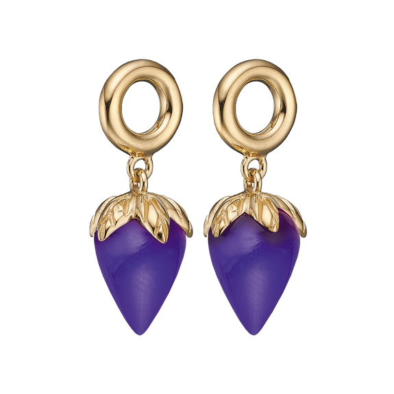 The Purple Chalcedony Stud Earrings. The Colourful Collection by Christina is the perfect way to add a beautiful and colourful REAL gemstone to your jewellery collection. The Purple Chalcedony is the gemstone of truth, independence and wisdom and it is cut beautifully to make this wonderful stud earrings