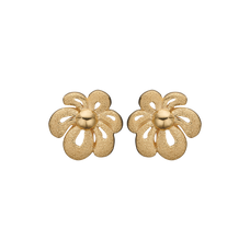 Load image into Gallery viewer, Happy Flower Studs handrcarfted in Sterling Silver and finished with an 18ct Gold Plating